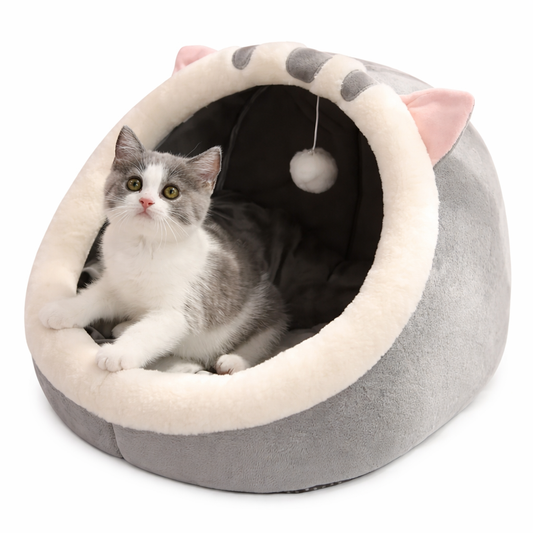 Cozy Cave Bed for Cats & Small Dogs