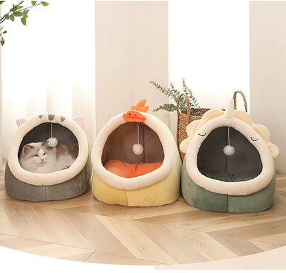 Cozy Cave Bed for Cats & Small Dogs