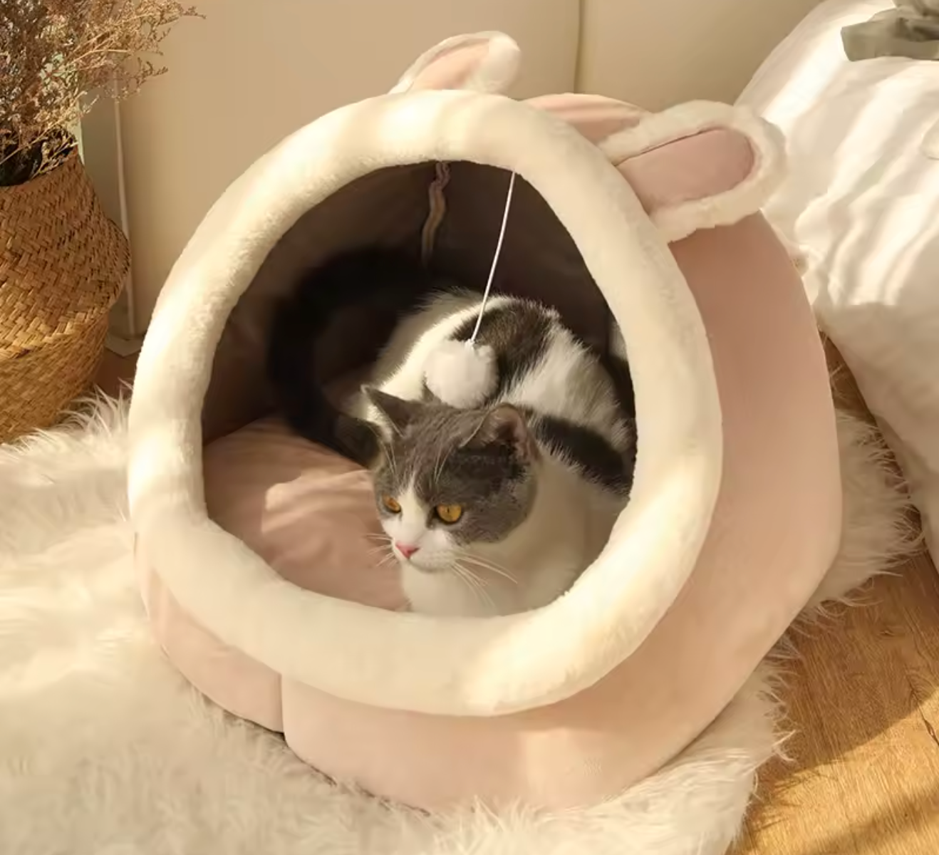 Cozy Cave Bed for Cats & Small Dogs