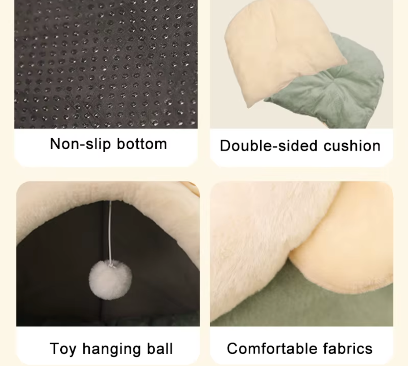 Cozy Cave Bed for Cats & Small Dogs